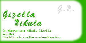 gizella mikula business card